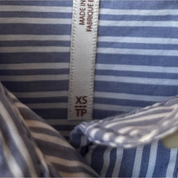 NWT Free People Tie It In A Bow Oversized Striped Button Down Shirt XS - Picture 11 of 13